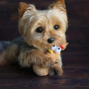 Yorkshire Terrier Hund Nadel gefilzt Skulptur Haustier Portrait Yorkie Haustier Replikat Personalisierte realistische Wollkunst Haustier Verlust Gedenkgeschenk