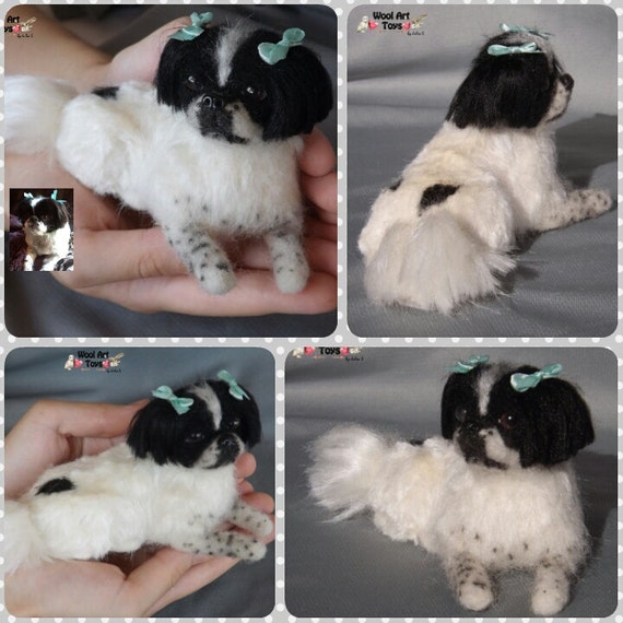 Shih Tzu Custom Needle Felted Dog Sculpture Pet Replica Stuffed Dog Memory  Pet Portrait Wool Figurine Wool Art Toys Wool Animal 