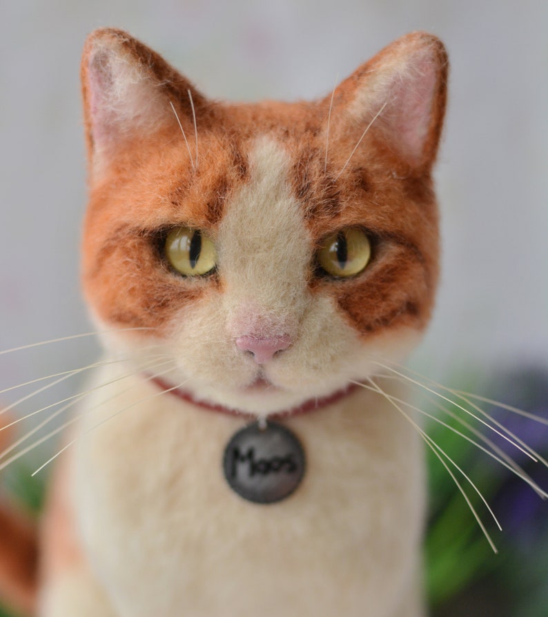 Needle Felted Cat Sculpture Red cat Ginger kitty Memory Pet Etsy