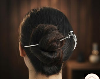 1 PC Retro Schädel & Sense Haarnadel - Einzigartiger Haarschmuck für Frauen