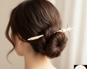 Handmade Alloy Sword Hairpin | Vintage Hair Accessories