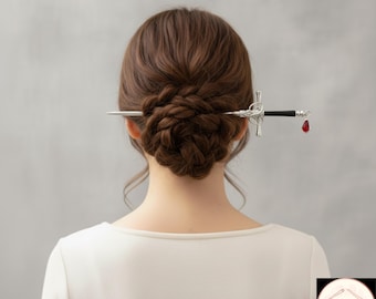 Retro Chinese Style Sword Hairpins – Vintage Metal Hair Stick for Women, Punk Creative Hair Clip Pin, Head wear Jewellery Accessories