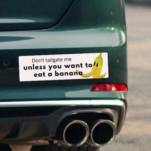 Banana Bumper Sticker: Funny Gamer Car Decal