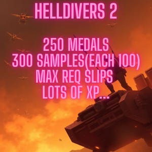 HELLDIVERS 2 - 250 Medaillen + 300 Muster + Max R Zettel + EP (10 Läufe)