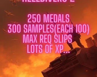 HELLDIVERS 2 - 250 Medaillen+300 Muster +Max R Zettel+ EP