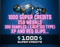 HELLDIVERS 2 - 1000 super credits +  250 medals+300 Samples +Max R slips+ XP