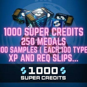 ヘルダイバーズ 2 - 1000 スーパークレジット + 250 メダル + 300 サンプル + 最大 R スリップ + XP