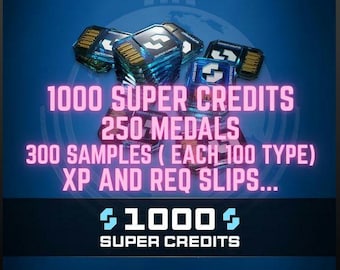 HELLDIVERS 2 - 1000 super credits +  250 medals+300 Samples +Max R slips+ XP