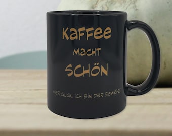Tasse à Café Avec Inscription En Allemand "redet Nicht Jammert Nicht - Noir