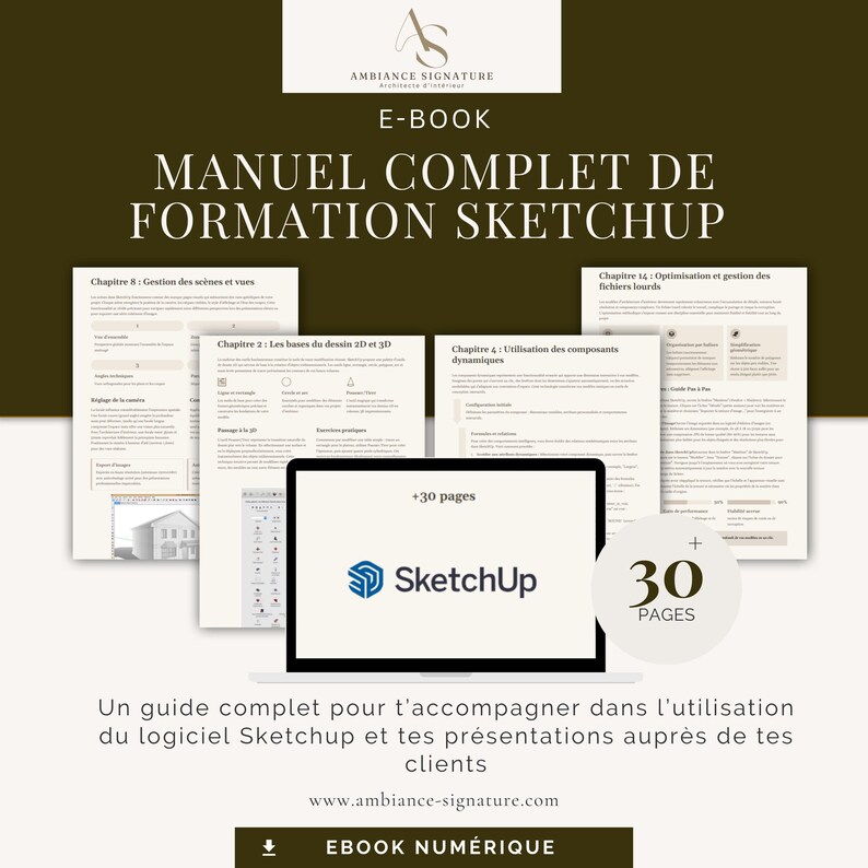 Complete Sketchup Training Manual for Interior Designers / Sketchup Pro ...