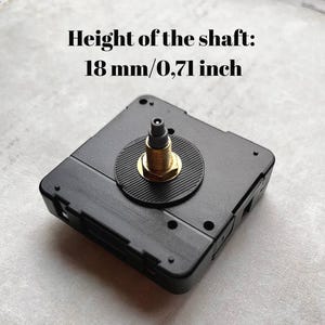 Movimiento de reloj silencioso: eje de 18 mm, piezas de reloj DIY
