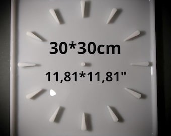 Square Silicone Clock Mold for Resin Art