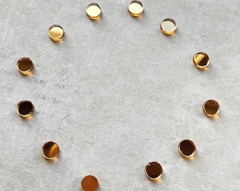 Mirror Acrylic Clock Dots: Resin Art Parts, DIY Clockmaking - 12pcs