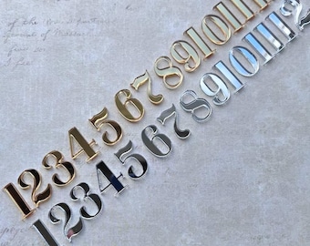 Replacement Clock Numbers Gold Mirror Acrylic, Arabic Numerals for Wall Clock Repair
