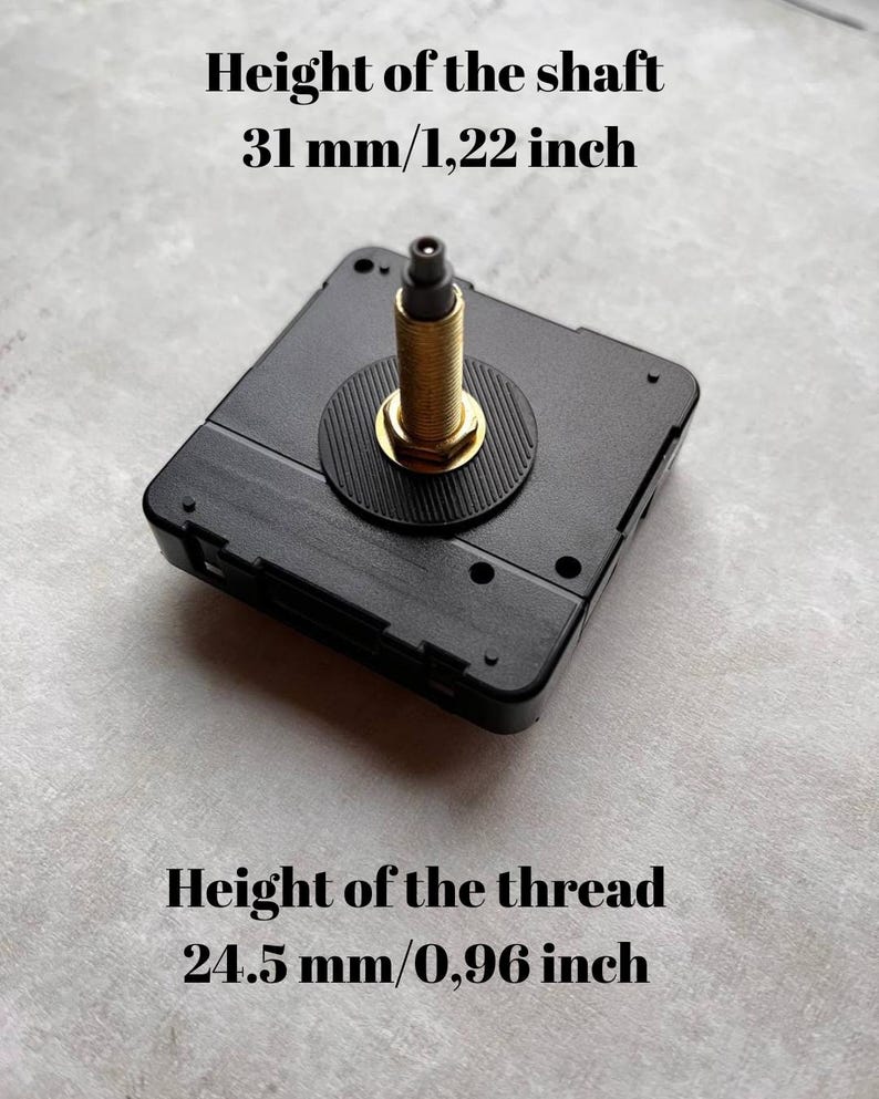 静かな時計のムーブメント：DIY時計のメカニズムの交換 31 mm/1.22 inch