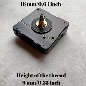 Silent Clock Movement Mechanism: 28 mm Shaft, DIY Clock Parts 16 mm/0.63 inch