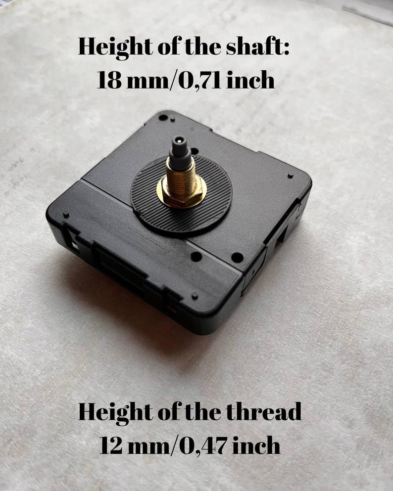 Silent Clock Movement Mechanism: 28 mm Shaft, DIY Clock Parts 18 mm/0.71 inch
