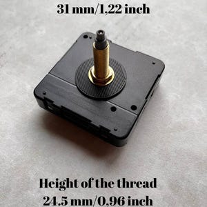 Silent Clock Movement Mechanism: 28 mm Shaft, DIY Clock Parts 31 mm/1.22 inch