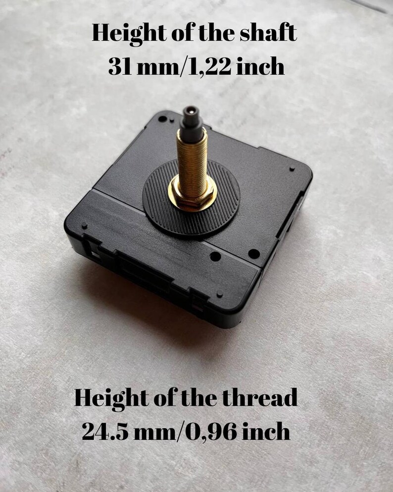 Silent Clock Movement Mechanism: 28 mm Shaft, DIY Clock Parts 31 mm/1.22 inch