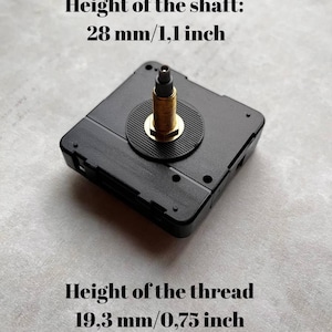 静かな時計のムーブメント：DIY時計のメカニズムの交換 28 mm/1.10 inch