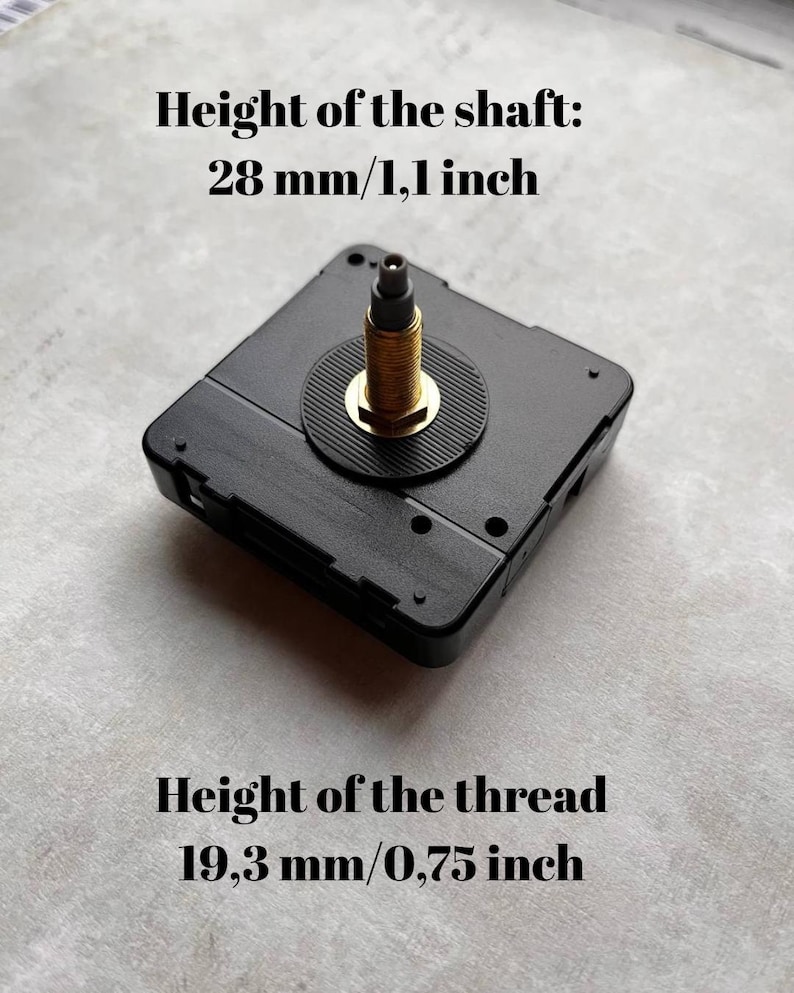 静かな時計のムーブメント：DIY時計のメカニズムの交換 28 mm/1.10 inch