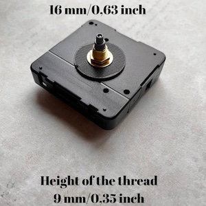 静かな時計のムーブメント：DIY時計のメカニズムの交換 16 mm/0.63 inch