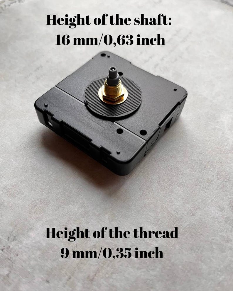 静かな時計のムーブメント：DIY時計のメカニズムの交換 16 mm/0.63 inch