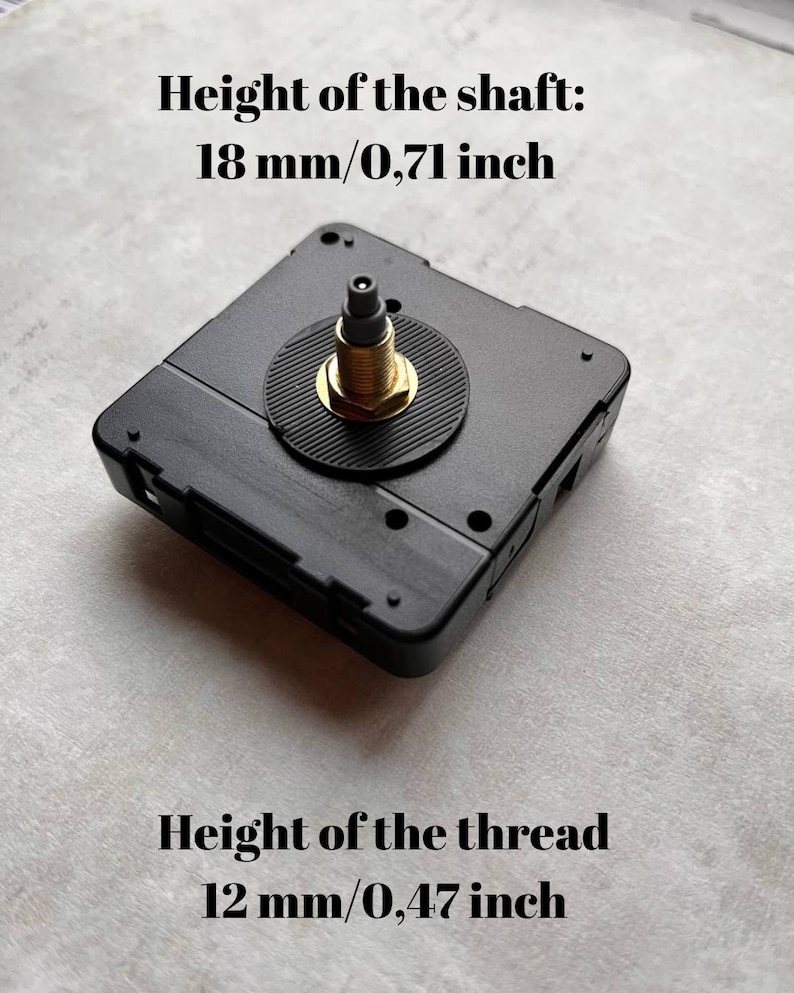 静かな時計のムーブメント：DIY時計のメカニズムの交換 18 mm/0.71 inch