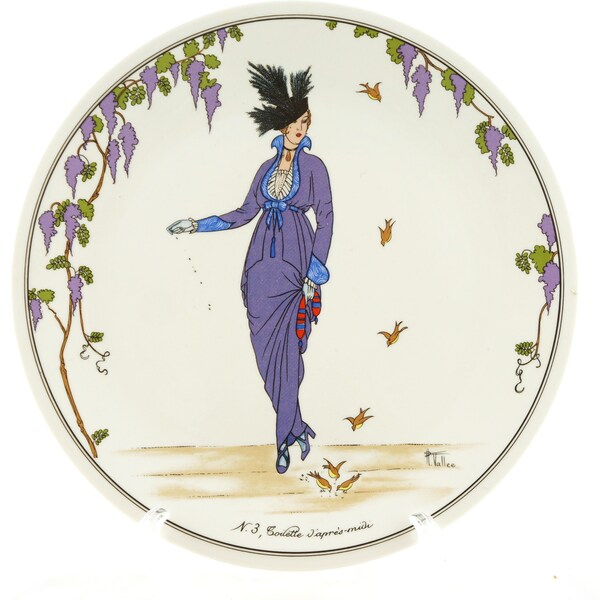 Villeroy & Boch Plate, Design 1900, Luxembourg, Porcelain, 1980, Art Deco