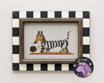 Dachshund Robber Cross Stitch Pattern PDF