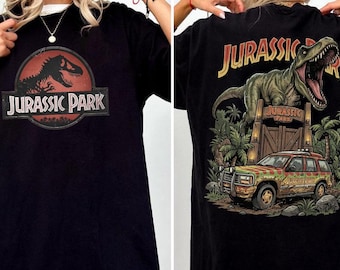 Vintage Jurassic Park Comfort Colors Shirt, Jurassic Park Entrance Tour, Jurassic World Logo, Disneyland Adventure, T-Rex Dinosaur Movie Tee