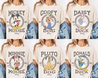 Vintage Mickey And Friends Shirt, Disney Mickey Mouse Shirt, Mickey Minnie Shirt, Disney Best Friends Gift Shirt, Disney Girl Trip Shirt