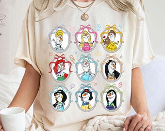 Coquette Bows Olaf Custom Disney Princess Characters Shirt, Belle Aurora Elsa Ariel Cinderella, Olaf Frozen, WDW Magic Kingdom Girl Trip Tee