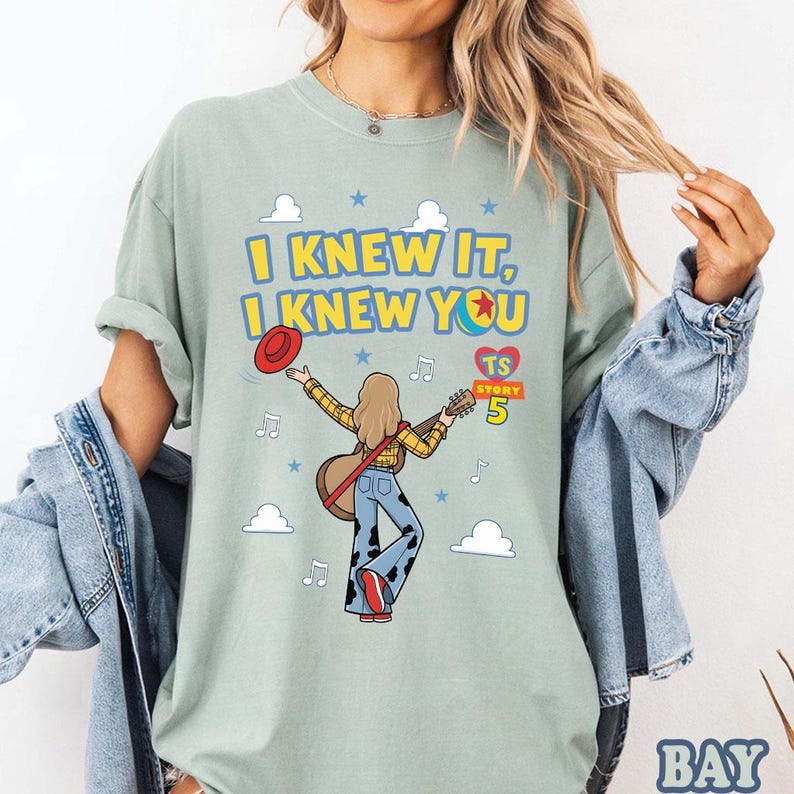 Retro I Knew It I Knew You Shirt, Disney Pixar Toy Story Shirt, Woody Buzz Lightyear Alien Rex, TS And Toy Story Family Matching Tee image 5