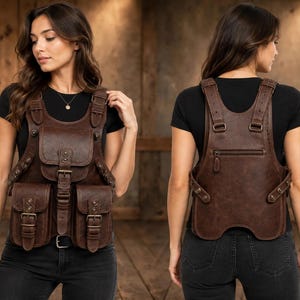 Rucksack aus Crazy-Horse-Leder, personalisierter Reiserucksack, praktische Westentasche, handgefertigte Satteltasche, LARP-Cosplay-Geschenk, Renaissance-Ausrüstung
