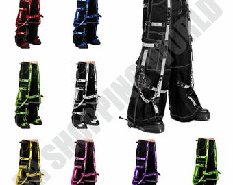 Tripp NYC gothic cargobroek, cybergoth punk wijde emo streetwearbroek met wijde pijpen, unisex alternatieve mode