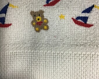 cross stitch baby bibs burp cloths