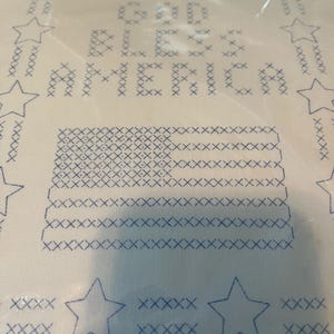 God Bless America Cross Stitch Sampler