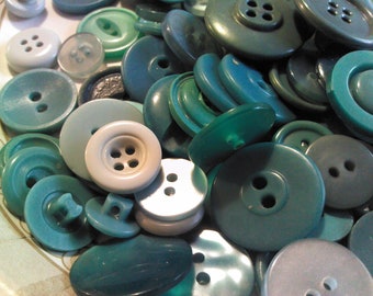 Aqua - Vintage Buttons