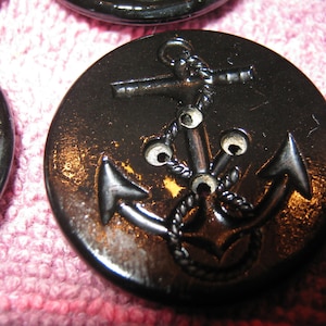 Black Navy Buttons
