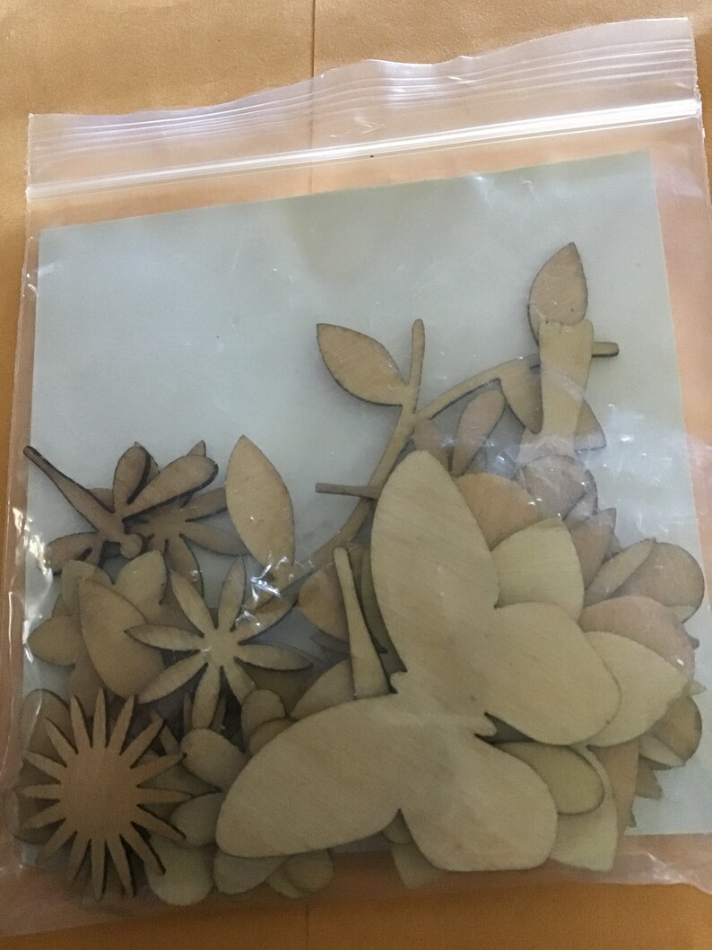 Wood Flower Scrapbook Pack