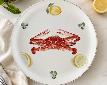 Vintage Ideal Ironstone Ware Crab Plate - made in Japan.