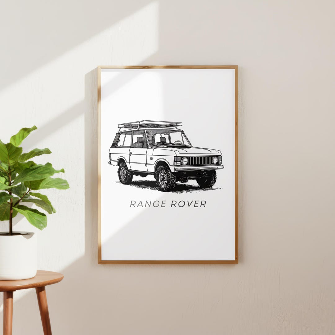 Range Rover Print Image Classic Range Rover Print - Offroad Automotive Wall Art - Etsy