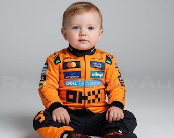 F1 Kids Racing Suit, Toddler Car Racer Costume, Children’s Formula 1 Outfit
