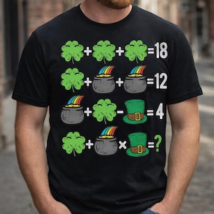 St Patricks Math Puzzle PNG, Shamrock Pot Of Gold, Teacher Classroom, Transparent PNG