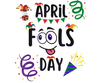 April Fools Day PNG, Funny Jester Hat Sublimation Design, April 1st Prank Gift, Whimsical Jack in the Box Digital Download PNG