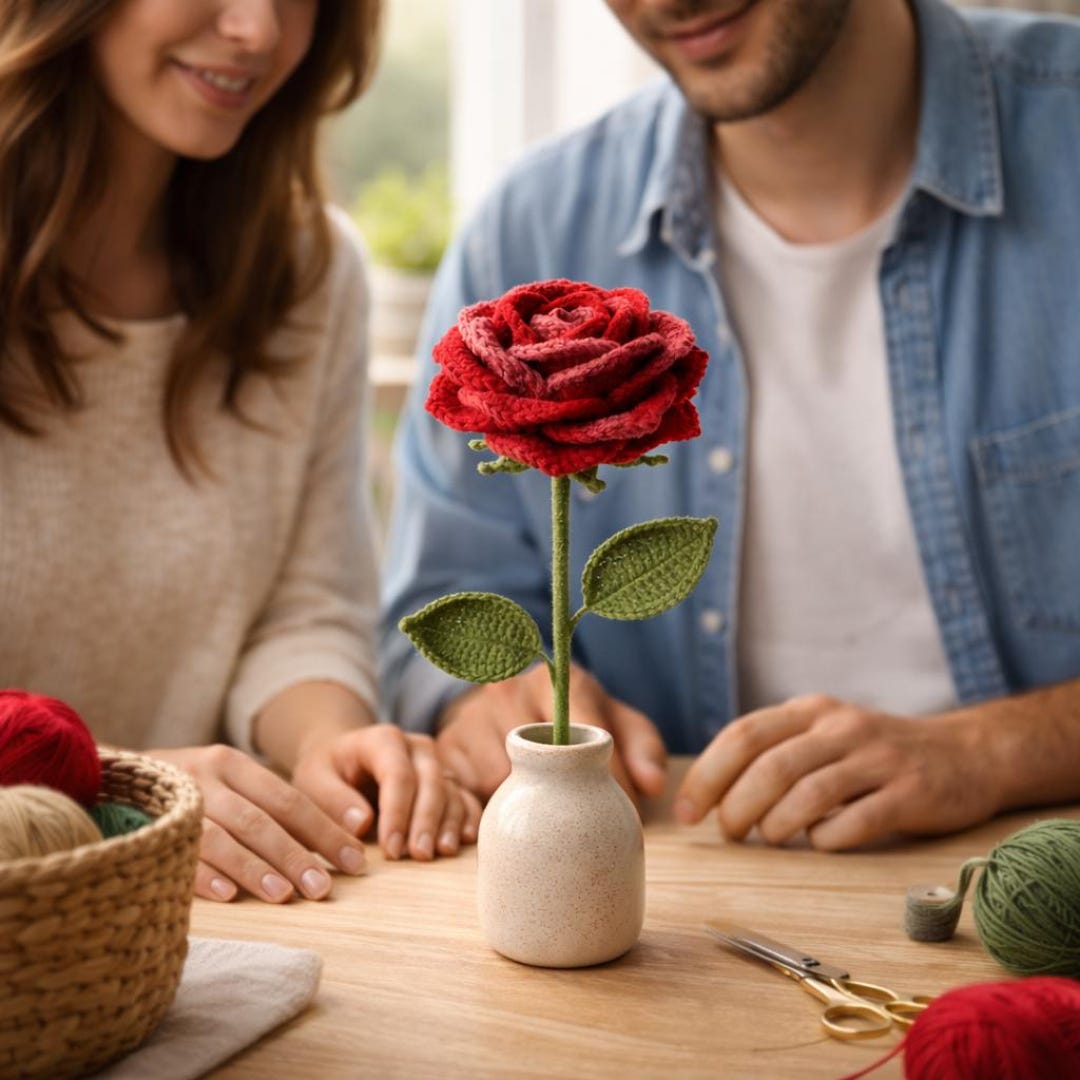 Eternal Rose Crochet Pattern PDF | Step-by-step Visual Guide ...