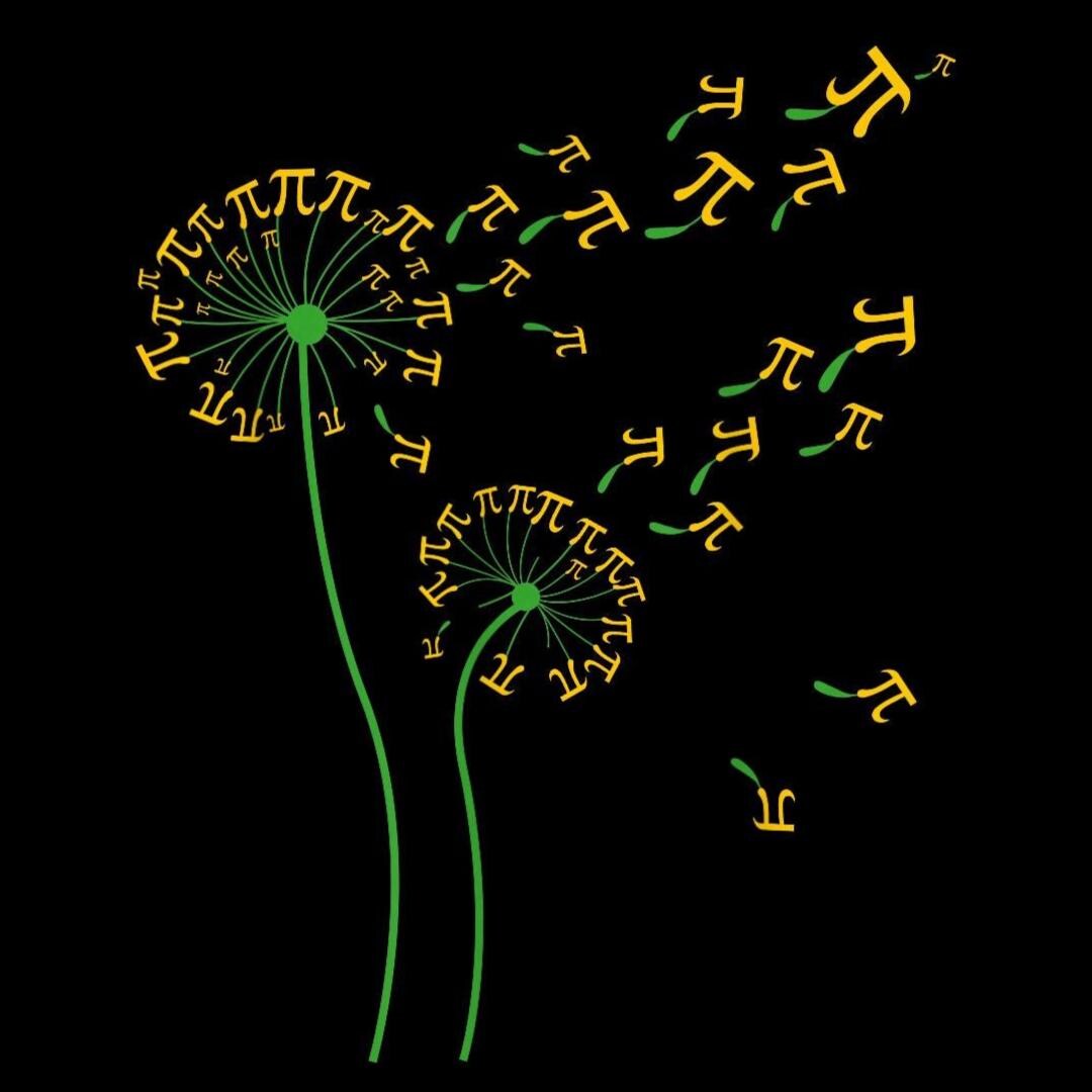 Pi Day Dandelion Png, March 14 Math Pun, Cute Math Graphic, Stem ...