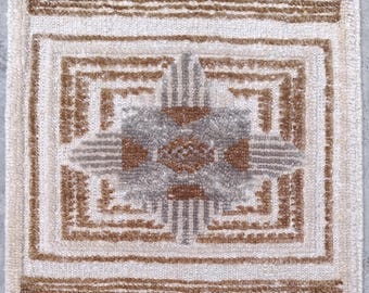 Handgeknüpfter Wollteppich (10 x 14 Fuß) – Modernes Design mit geometrischem Sternmuster, Beige & Braun, Boho-Stil