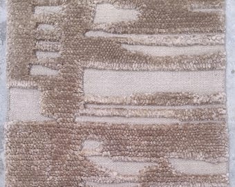 Carpette en laine nouée à la main, tapis marron, décoration bohème, minimaliste